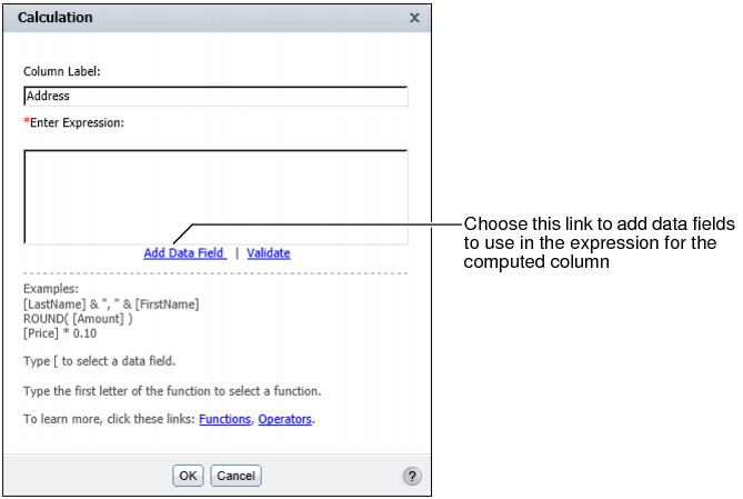 How to add a data field