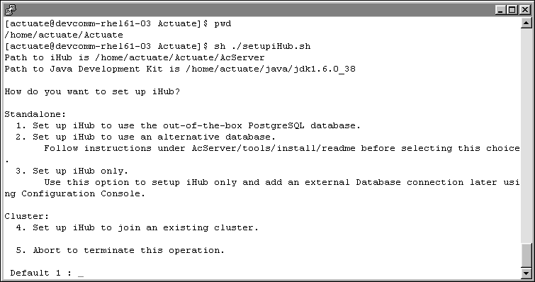 Running the setup script
