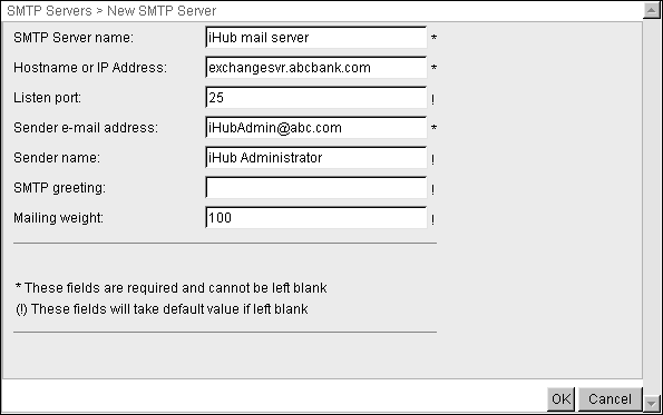 Adding an SMTP server to the iHub environment