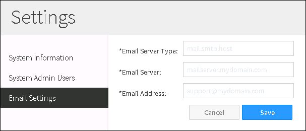 Configuring Email Settings