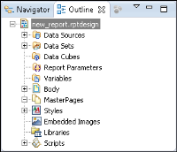 Figure 23-9 Selecting the report design in Outline
