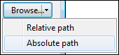 Figure 2-6 Selecting the type of path to specify