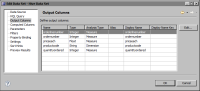 Figure 2-13 Data set editor displaying the output columns