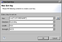 Figure 1-20 Sort definition in New Sort Key