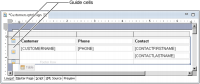 Figure 1-26 Guide cells at top and left of a table