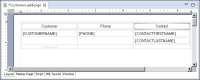 Figure 1-23 Revised column headings in a report design