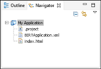Figure 1-4 A project in the Navigator view