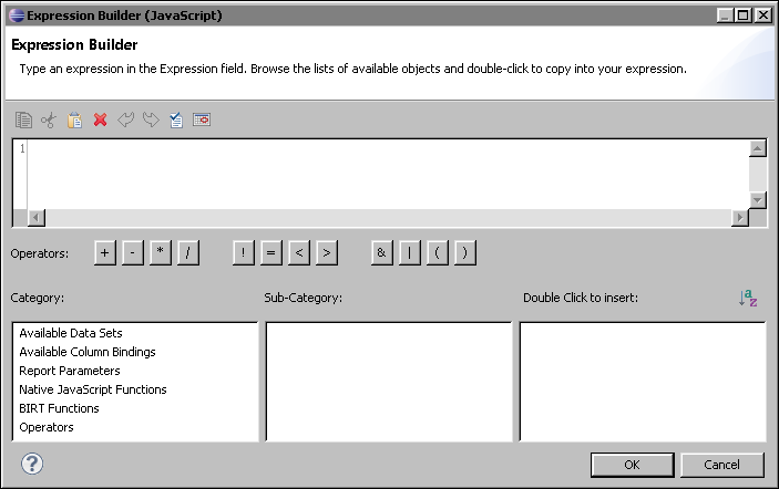 Using the expression builder
