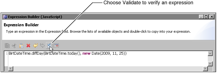 Using the expression builder