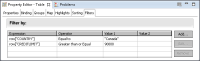 Figure 10-7 Filter conditions for a table