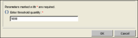 Figure 11-8 Enter Parameters showing a report parameter