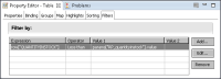 Figure 11-7 Filter condition set to a report parameter