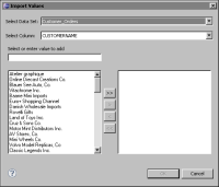 Figure 16-15 Import Values