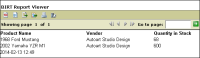 Figure 12-23 Report displays rows that match the default report parameter values