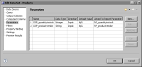 Figure 12-22 Parameters page displaying the two data set parameters