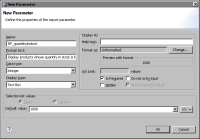Figure 12-14 Properties for RP_quantityinstock report parameter