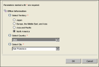 Figure 16-26 Customer Information parameter group on Enter Parameters