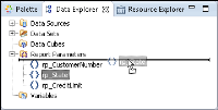Figure 16-33 Moving a report parameter