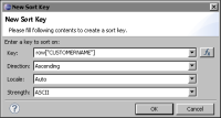 Figure 12-11 Sort definition