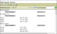 Figure 12-19 Preview of the report shows correct orders data