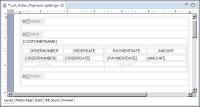 Figure 12-25 Side-by-side subreports in the report design