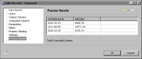 Figure 12-6 Data preview for the payments subreport