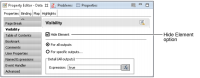 Figure 6-23 Hide Element option in Property Editor
