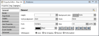 Figure 6-16 Property Editor showing row properties
