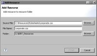 Figure 6-5 Add Resource with values supplied