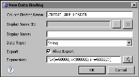 Figure 7-8 Column binding defined