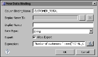 Figure 7-18 Column binding defined