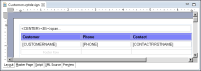 Figure 7-1 Customer report design in the layout editor