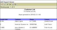 Figure 7-5 Report preview showing the result of adding credit limit
