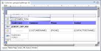 Figure 7-27 Two cells in the top table header row selected