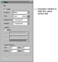 Figure 13-14 Preparing to hide the value series title
