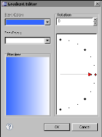 Figure 15-4 Setting colors and rotation for a gradient color
