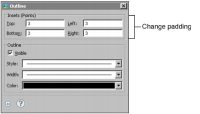 Figure 16-7 Inset options in Outline