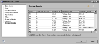 Figure 16-3 Preview of rows returned by the Sales data set