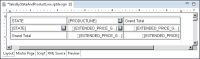 Figure 17-27 Cross tab design showing black borders