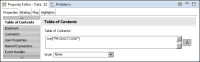 Figure 18-8 Table of contents properties
