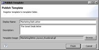 Figure 19-9 Publishing a template