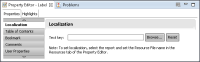 Figure 20-4 Property Editor displaying the Localization page