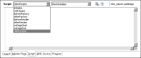 Figure 23-9 Selecting the report design in Outline
