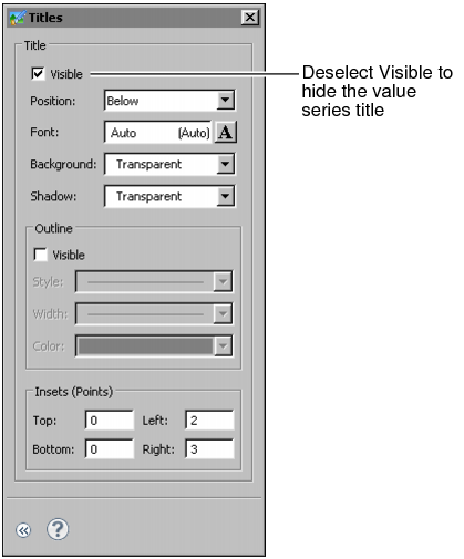 Figure 13-14 Preparing to hide the value series title