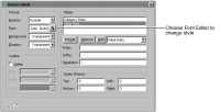 Figure 13-21 Opening Font Editor from Labels