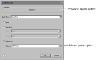 Figure 16-10 Editing the format of a date