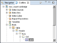 Figure 23-3 Selecting a report item to modify