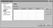 Figure 10-2 Edit Data Set displaying filtering information