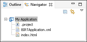 Figure 1-4 A project in the Navigator view