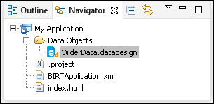 Figure 1-4 A project in the Navigator view